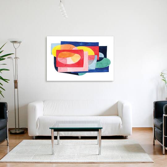 Empire Art Direct 32" x 48" Launder II Frameless Free Floating Tempered Glass Wall Art